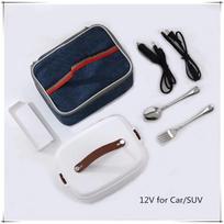 1.8L Car Microwave Oven 12V/24V Multi-Functional Rice Cooker Large Capacity Water-Free Heating Lunch Box US
