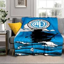 Atletico Belgrano Crest Portable Blanket/Soft Blanket Bedding Blanket Suitable for Travel Camping Living Rooms Offices Sofas Fan Gifts 75x90cm
