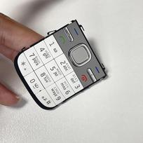 Nokia C5 C5-00 mobiliojo telefono korpusas Angliškas klaviatūros dangtelis Grey Hebrew keypad gray