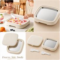 Portable Ice Cream Maker for Kids - Machine with 430ml Bowl One Size balta