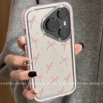 Premium Silicone Phone Case Pura 80 Pro 70 Ultra Elegant Bow Design Shockproof Customizable Colorful Painted Huawei Pura 80