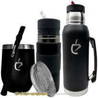 Zestaw do yerba mate take away: yerbomos, matero termolid, bombilla, termos
