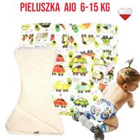 Pieluszka wielorazowa aio kieszonka bambus żółwie  nappime
