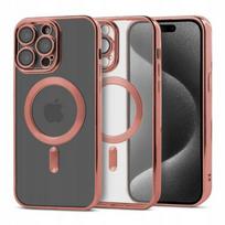Etui do iphone 12 magsafe magshine obudowa wzmacniana różowy case + szkło