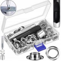 Set of tarpaulin eyelets with eyelet setting tool 10mm punch 100 pcs.