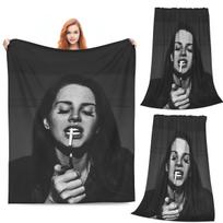 Lana Del Rey Blanket Soft Warm Flannel Throw Blanket Bedspread for Bed Living room Picnic Travel Home Couch Size: 75*100cm, Weight: 230 GSM