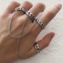 1Set  Creative Punk Poker Joker Rings For Men Retro Personality Goth Skeleton Couple Rings Jewelry Accessories Gifts