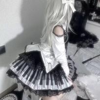 Keturis sezonus Cosplay Moteriškas Punk Pianino Klavišų Taškuotas Nėrinių Sijonas Gotikinis Lolita Torto Sijonas Pasakų Trumpas Sijonas 2XL