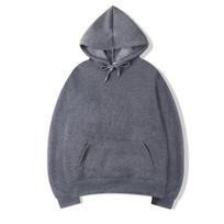 Autumn Winter Men's Solid Color Hoodie Long Sleeved Fleece Pullover Casual Hoodie Hoodies & Sweatshirts (men’s) S tamsiai pilka spalva