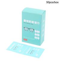 50/100Pcs Glasses Cleaner Wet Wipe Anti Fog Misting Dust Remover Cleaning Lens Wipes Sunglasses Phone Screen 50Pcs/box white