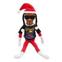 Nauja Snoop Dogg Kalėdų Elfo Lėlė 12cm Pliušinis Žaislas su Marškinėliais, Akiniais, Karoliais, Lentynos Dekoracija No  Box slyva