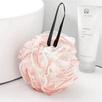Body Exfoliate Mesh Bath Sponge Balls Wash Scrubbers Cleaning Brush Buffer Bath Ball rožinė
