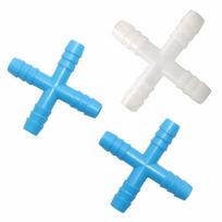 20pcs 8mm 4 way cross barb tee connector water splitter irrigation fitting for garden hose garden watering system greenhouse 8mm