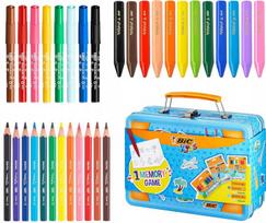 Bic Memory Game kūrybinis rinkinys su pieštukais ir flomasteriais