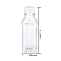5Pcs 100ml Plastic Empty Bottles Clear PET Juice Water Drink Containers Portable Beverage Bottles Reusable Leakproof Milk Bottle
