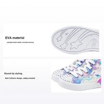 Skechers Twinkle Toes Comfortable Fashion Non-Slip Durable High-Top Kids Sneakers Kids sneakers Purple 314325L-LVMT 30