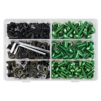 253PCS Motorcycle M5 M6 Fairing Bolts Screws Kit For Aprilia RSV4 Tuono V4 Tuareg 660 RS 660 Shiver 900 Dorsoduro 900 Mana 850 žalia