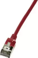 Tinklo laidas LogiLink Slim U/FTP CQ9024S RJ-45 Cat6a 0,5 m Raudonas