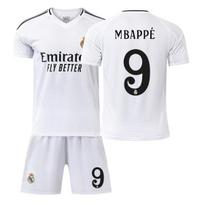 Teens Kids Adults Football Kits Sport Training Jersey Set with Socks 24/25 Real Madrid Home #9Mbappé 16