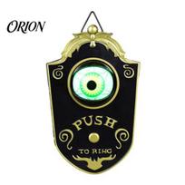 Spooky Party Decorations Halloween One Eyed Doorbell Decor, Electric Sound & Light Eyeball Bell for Decoration Bar Haunted House, Prank Prop