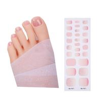Toenail Stickers Full Nail Wraps Semi Cured Gel Toenail Strips Sparkles Toenail Polish Strips Toenail Art Decoration