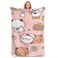 Bubu Dudu Dream Flannel Throw Blanket Soft Anime Design All Season Cozy Comfort for Character Themed Gift Size: 75*100cm, Weight: 230 GSM
