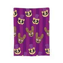 FNAF At Freddys Blanket Fleece Printed Breathable Super Warm Throw Blankets for Bedding Outdoor Bedspreads Size: 75*100cm, Weight: 230 GSM