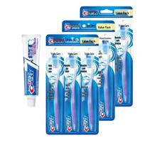 Crest Triple Care Soft Toothbrushes (9-Pack) with 40g Anti-Plaque Toothpaste