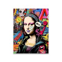 Mona Lisa Graffiti Wall Art Poster Pop art Wall Decor Prints Colorful Modern Wall Decor Living Room Retro Wall Art Canvas Print 21X30CMNo Framed