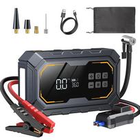 4 In 1 Portable Car Jump Starter 12V Car Battery Starter Led Lighting Air Compressor Tire Pump Power Bank Car Battery Charger juoda