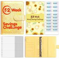 A6 Savings Challenge Binder Imitation Leather Money Saving Binder  Save Money geltona
