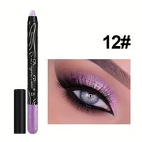 12-Color Eyeshadow Pencil Vibrant Matte Metallic and Shimmery Effects Creamy Waterproof Formula Eyeshadow Stick Long-Lasting Smudge-Proof Makeup 12