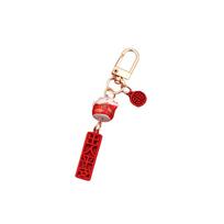 DIY Accessories Lucky Cat Keychain Maneki Neko Trinkets Mobile Phone Straps Mobile Phone Lanyard Red