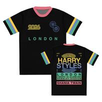 Harrystyles Tour 2026 Jersey Football Tees O-neck Loose Summer Men Women T-shirt Unisex Streetwear Design Graphic Print Merch S