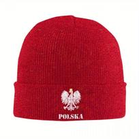 New Polska Vintage Poland Polish Flag Knit Hat Beanies Autumn Winter Hats Warm Unisex Casual Polish Eagle Caps for Unisex Women Gif