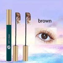 3D Fiber Mascara Long Black Lashes Extension Eye Makeup Tool vandeniui atsparus dėmėms atsparus tušas ruda