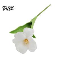 Faux Tulip Flowers Artificial Opening with Stem, Realistic Fake Flower, Bloom for Wedding Party Home Office Table Centerpiece Stem