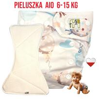 Pieluszka wielorazowa aio kieszonka bambus balony miętowe  nappime