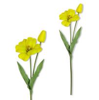 Gałązka - tulipan piankowy żółty 53 cm