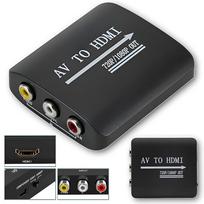 Konwerter z av cvbs 3x chinch na hdmi przejsciówka adapter czarny