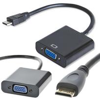 Przejściówka z mini hdmi na vga + aux jack 3,5mm konwerter adapter kabel