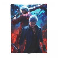 D-Devil May Cry DMC Game Gamer Blanket Soft Warm Flannel Throw Blanket Plush for Bed Living room Picnic Travel Home Couch Size: 75*100cm, Weight: 230 GSM