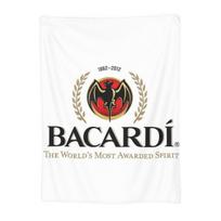 Fashionable Art Print Bacardi Rum Logo Blanket Fleece Sofa Throw Blanket Throw Blankets for Couch Bedding Throws Bedspread Quilt Size: 75*100cm, Weight: 230 GSM