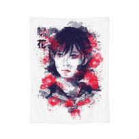 Silent Hill F Game Hinako Blanket Velvet Spring/Autumn Multi-function Soft Throw Blankets for Bed Travel Quilt Size: 75*100cm, Weight: 230 GSM