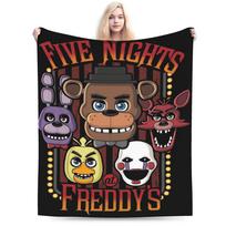 Springtrapped FNAF At Freddys Blanket Warm Soft Funny Plush Throw Blanket For Outdoor Airplane Flannel Bedspread Bed Cover Size: 75*100cm, Weight: 230 GSM