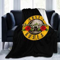 Heavy Metal Guns N Roses Bullet Flannel Fleece Throw Blanket Soft Warm Lightweight Fuzzy Blanket for Couch Sofa Bed All Season Size: 75*100cm, Weight: 230 GSM