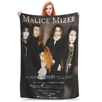 Flannel Throw Blanket Malice Mizer Visual Kei Japanese Band Members Mana Gackt Kami Közi Blankets Soft Bedding for Living Couch Size: 75*100cm, Weight: 230 GSM