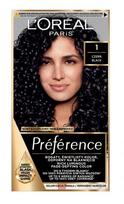 Loreal preference farba do włosów - 1 czerń (2x60ml, 54ml)