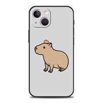 Cartoon Capybara Luxury Phone Case For iPhone 11 12 13 14 15 Pro Max Mini X XR XS 7 8 Plus SE Soft Silicone Cover Black Funda iPhone 13 Pro
