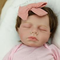 48cm Soft Body Newborn Baby Reborn Doll Loulou Lifelike Soft Touch Cuddly Baby Multiple Layers Painting 3D Skin Toy 45cm